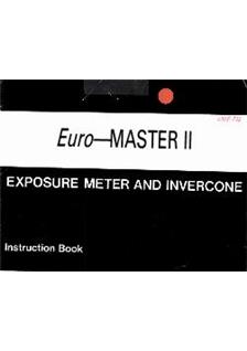 Weston EuroMaster 2 manual. Camera Instructions.